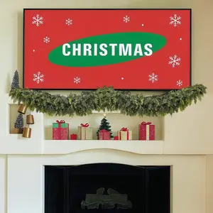 2Pcs 6Ft/9Ft Artificial Cedar Garland, Lifelike Faux Cypress Greenery, Weatherproof Holiday Garland for Mantel, Staircase, Porch & Christmas Decoration