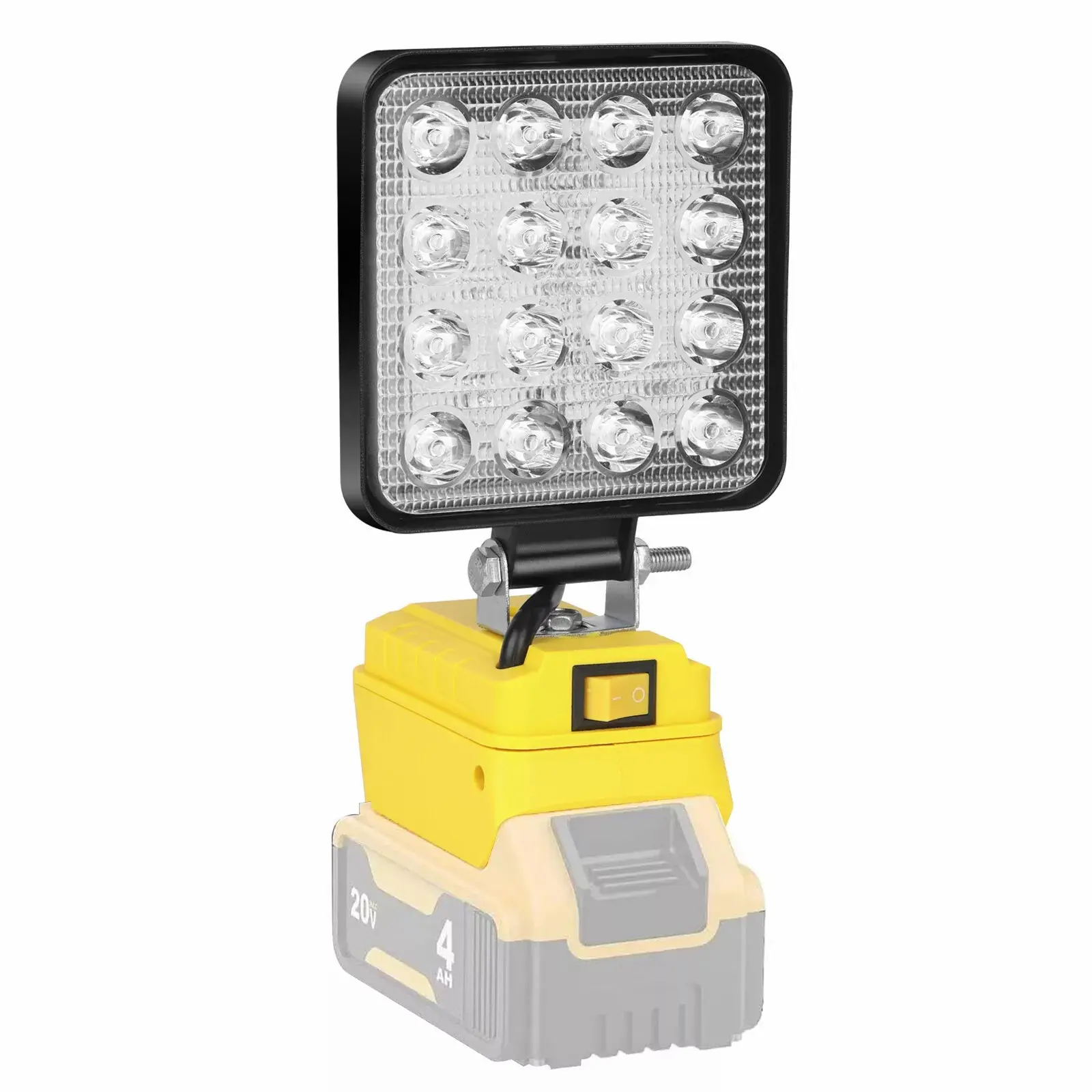 【DealsForYouDays】REACELL Cordless LED Work Light for De Walt 20V Battery, 4800LM Portable Flood Light with USB Charging, 140° Adjustable Head, Jobsite & Outdoor Lighting gift