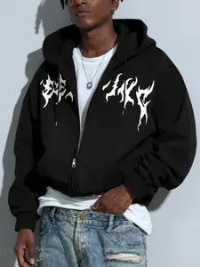 Autumn and Winter New Men's Jacket Pattern Printing Regular Large Size Travel Holiday Outdoor Camping Casual Sports Fitness Running Men's Top Clothes