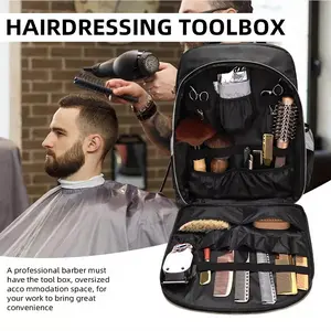 barber tool organizer, large capacity barber supply bag organizer for barber and supplies, portable hair stylist barber tool backpack, travel barbershop tool kit