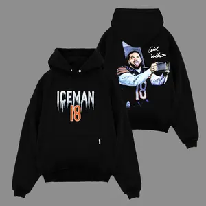 Caleb Williams 18 Cheese Grater For Da Bears Cotton Hoodie Sweatshirt T-Shirt (Made In US), Bears Football Fans Outfit, Bears Fans Shirt, Gift For Football Fans, Football Graphic Hoodie