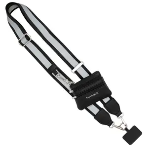 Clip & Go Reflective Collection - Adjustable crossbody strap with a removable pouch and detachable wristlet.