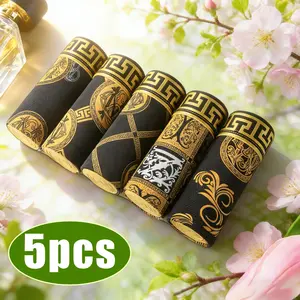 【tiktok shop deals】Premium Men's Boxer Briefs, Breathable Soft Fabric, U Convex Pouch, Stylish Black Gold Underwear Menswear, Men's Summer Underwear. mens upgrade