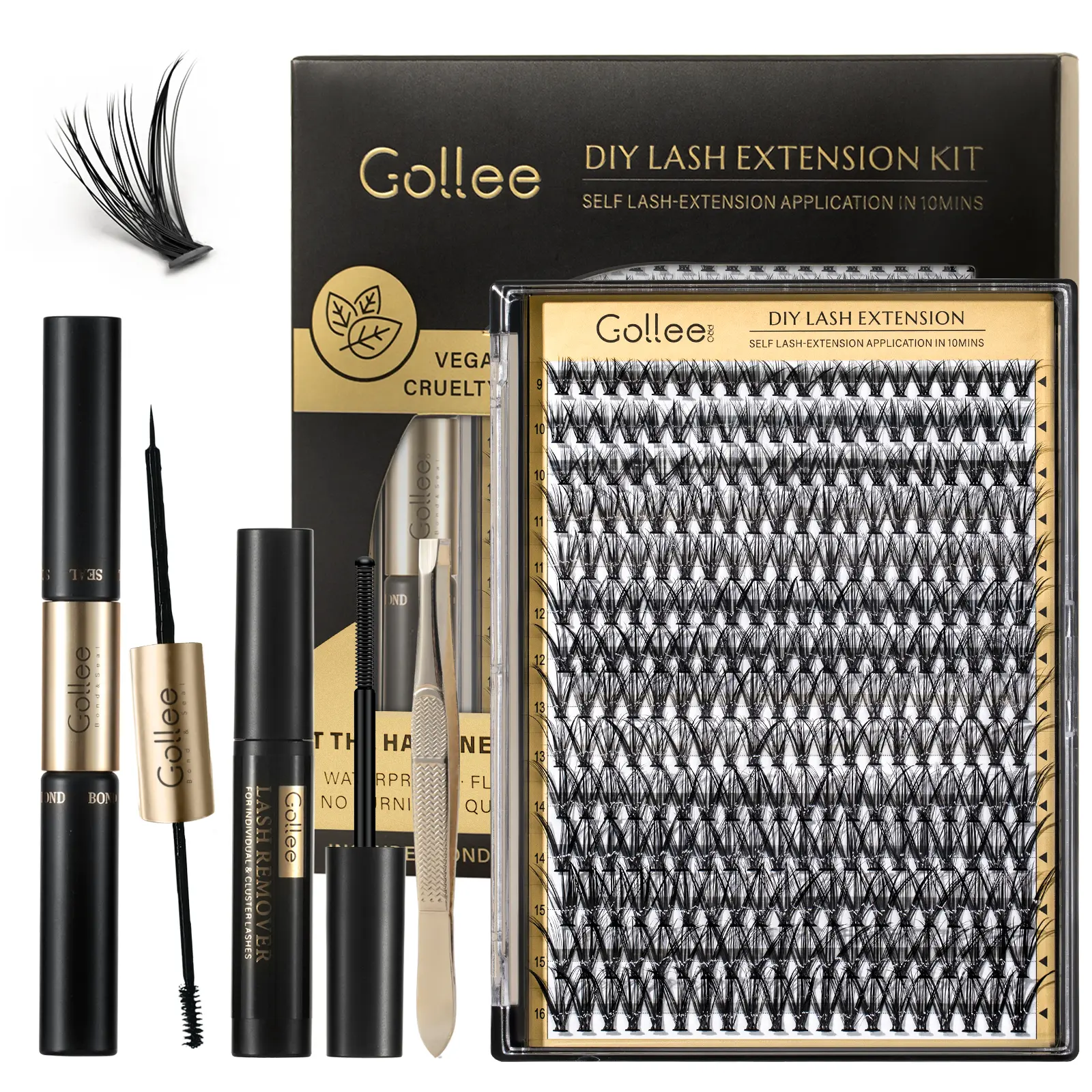 Lash Clusters 280PCS Lashes Extension 30D-0.07D- D- mixed mix9-16mm Synthetic Eyelash Clusters Eyelashesclusters Cosmetic Makeup Clear 4c