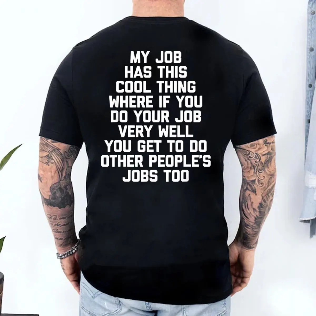 My Job Has This Cool Thing Graphic T Shirt, Funny Office Job Saying Shirt, Funny Work Quote Tee, Bold Text Work Hoodie, Office Gifts, Unisex Crewneck Pullover Tee, Classic Streetwear