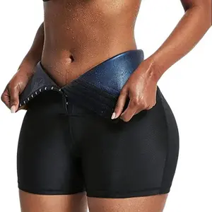 Sauna Workout Body Shaper Thighs Pant Short, Waist Trainer Shapewear Exercise and Fat Compression Short Womenswear