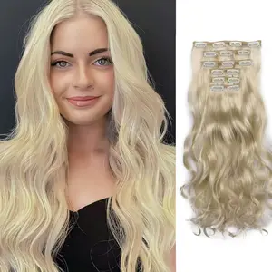 Mystique Hair Clip-in Synthetic Hair Extensions Long Wavy 6PCS Hairpieces 20 Inch, Natural Looking Fluffy Hair Extensions for Women & Girls, Soft and Lightweight, Daily Wear & Party Use, Beginner Friendly Hair, Glamorous Waves, Fashion Hair Accessory