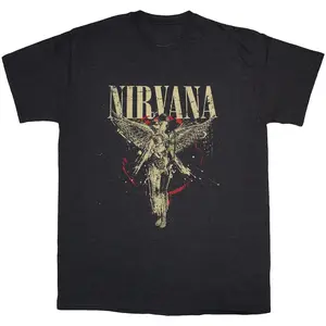 Nirvana T-Shirt, Vintage Rock Band Tee, In Utero Angel Graphic Shirt, 90s Grunge Music Merch, Unisex Concert Tour Top