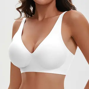 EssElegance 1/2PCS Bra Everyday Push Up Womenswear Bras Seamless Comfortable  Wireless Womens Bralettes Vneck TK85