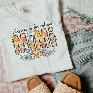 Comfort Colors Blessed to Be Called Mimi Shirt or Hoodie - Grandma Gift Tee or Gildan Style - Summer Wear
