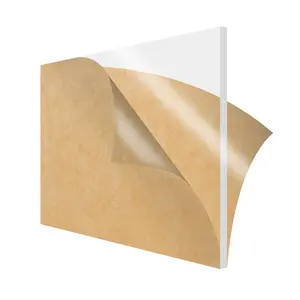 Sheet Clear Cast Plexiglass 12" x 12" Square Panel 3/8" Thick (10mm) Transparent Plastic Plexi Glass Board with Protective Paper for Signs, DIY Display Projects, Craft, Easy to Cut