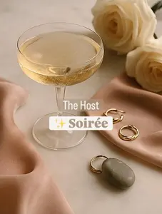 Soirée Signature Scent Candle - Bright Floral Sparkling Aroma with Golden Hour Jasmine & Cashmere Musk Notes in a black matte glass jar