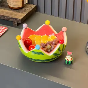 Watermelon Fruit Plate Fruit Fork Design Sense Household Fruit Plate Stainless Steel Fruit Pick Set