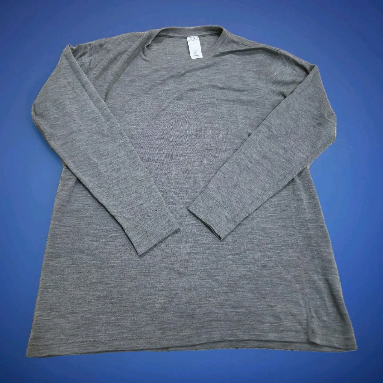 Lapasa 100% Merino Wool Shirt Base Layer Lightweight Thermal Top LS Gray XL