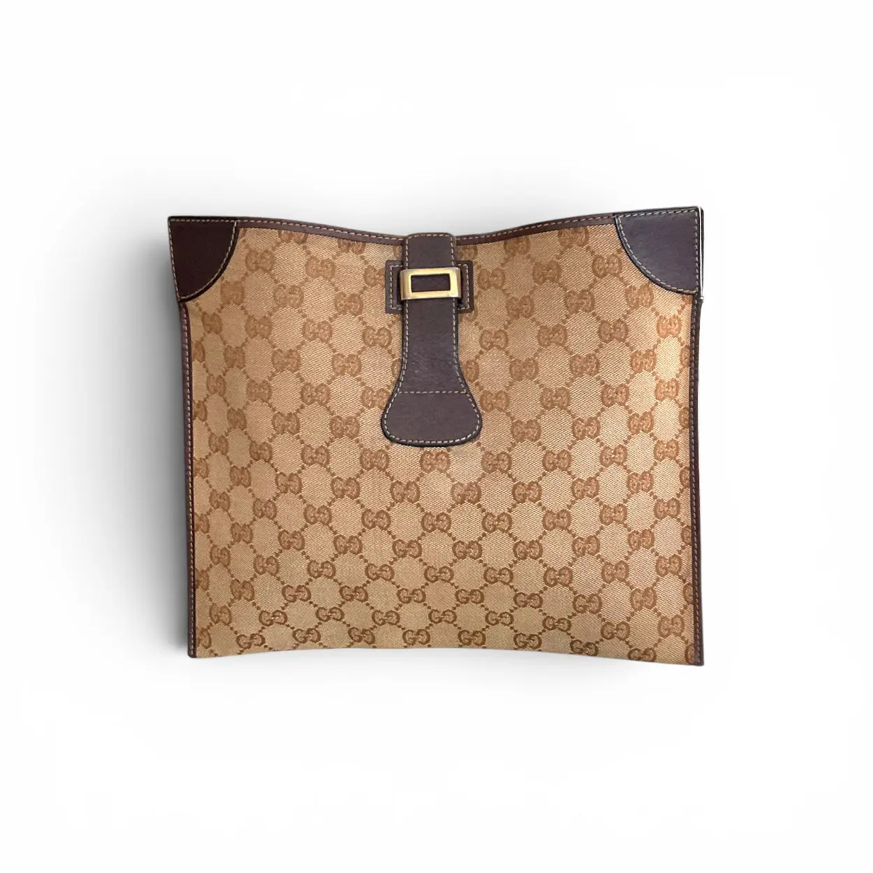 Pre-owned GUCCI canvas Small Leather Goods Vintage Portfolio/ Document Case