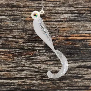 SnowWhite Curly Kicker Crappie Bait