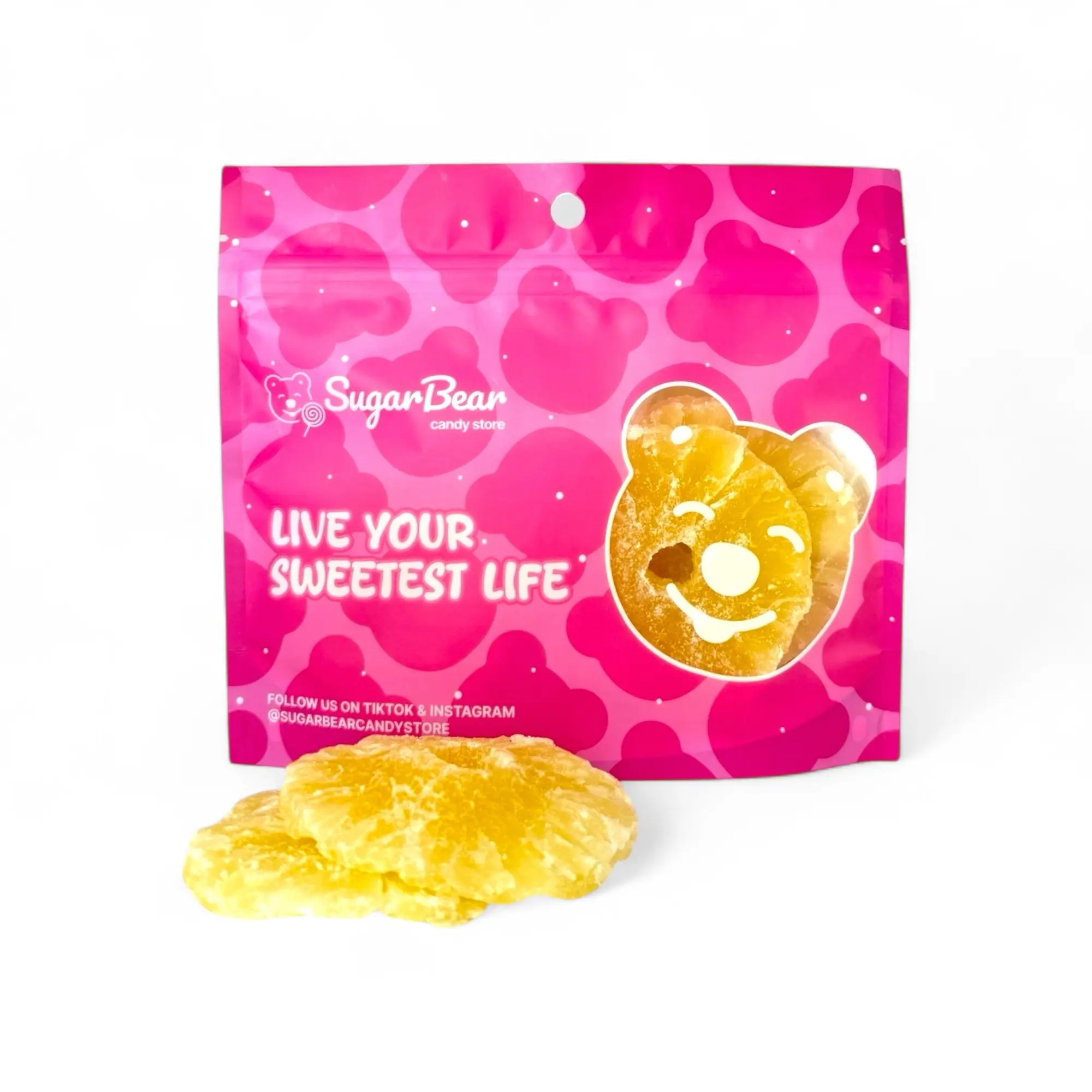 Dried Pineapple - Naturally Sweet Dried Fruit Snack for Adults - Sweet, Soft and Chewy Dried Pineapple Slices - 4 oz & 8 oz & 1 lb Bag Natural Snack Dry Sugar