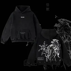 Kaiju No. 8 Anime Double Printed Oversize Lightweight Acid Washed Hoodies, Gift For anime lover UXO