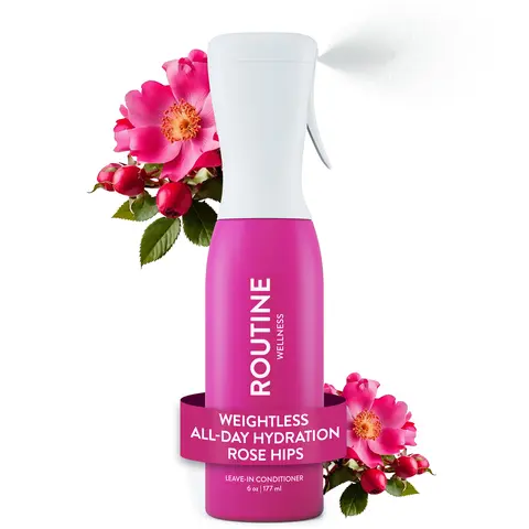 Routine Wellness Leave In Conditioner Spray for Women, Lightweight Hair Detangler Spray, Frizz Control, Moisturizing Hair Care for Dry Damaged Hair, Softness, Smoothness and Shine, 6 oz