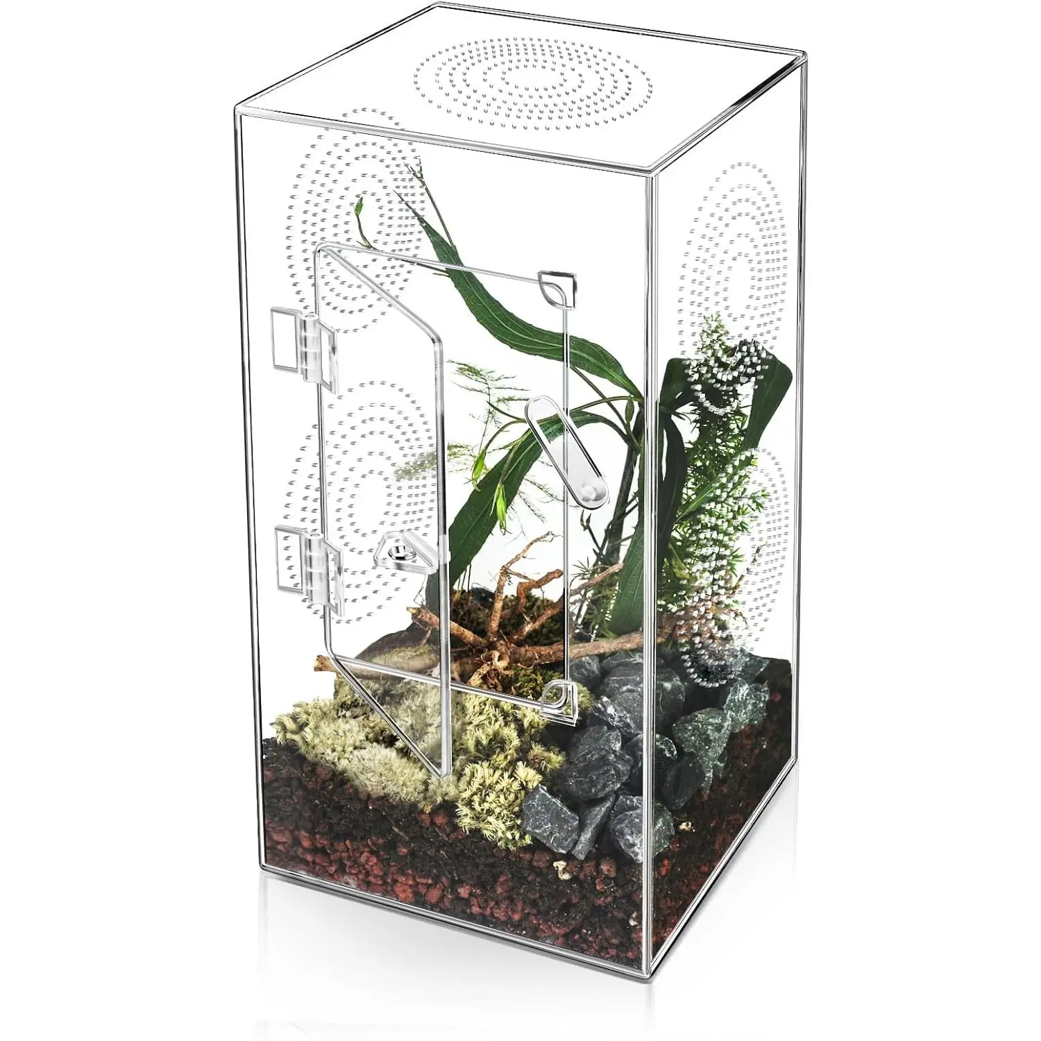 XX Inch Large Rectangle Ecoflex Acrylic Tarantula Enclosure - Front Opening Door, Exceptional Clarity - Indoor Enclosure Terrariums & Shipping Supplies for Reptile Owners Needing Large Space