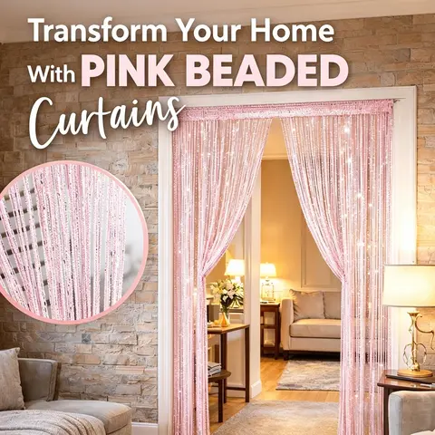 Door curtain, Sparkling Bead Curtain, Door Decoration, Sequined Bead Curtain, Open Wardrobe, Clothes Drying Curtain, Bohemian Syle Bead Curtain, Glittering Bead Curtain, Window Curtain, Girl's Room Decoration