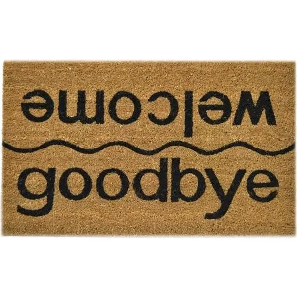 212 MAIN Handcrafted Coir Mat - Outdoor 510PVC Door Floor Mat, Hand-Tufted with Beveled Grooves for Welcome & Goodbye Decor, Durable for Entryway Use, Coir Mats