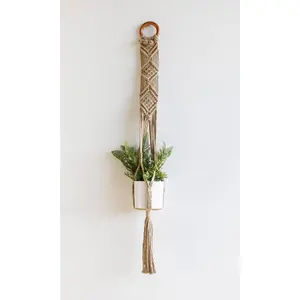 Macrame Plant Hanger - Juliet - Sandstorm Brown