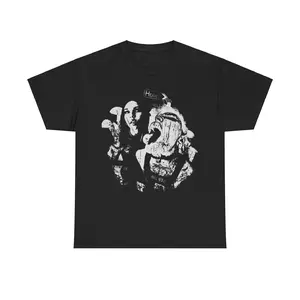 Emo Gothic Y2k 90s Hip-Hop Vibes Heavy Cotton Graphic T-Shirt Tshirt Shirt HipHop Rap Tee Casual Classic Menswear Retro Top Comfy Vintage Smooth Streetwear Shortsleeve Crewneck