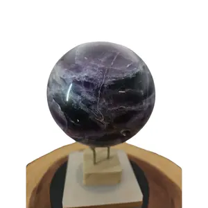 6.4" Natural Rainbow Fluorite Quartz Crystal Sphere