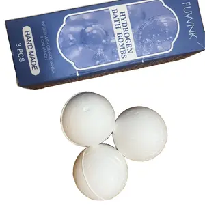 Salt Aromatherapy Scented Bombs 3PCS Handmade Hydrogen Bath Bombs Infused with Orange Vanilla & Cinnamon Essential Oils for Full Bath & Foot Soak