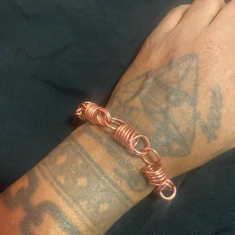 Copper link bracelet