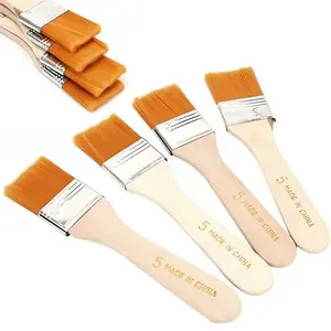 No 5 Small Oil Painting Brushes Set of 3 Fine Detail Artist Brushes for Professional and Beginner Oil Painters