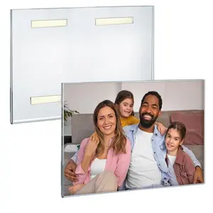 Azar Displays Self Adhesive Clear Acrylic Sign Holder Frame 14" W x 11" H - Landscape / Horizontal, 2-Pack
