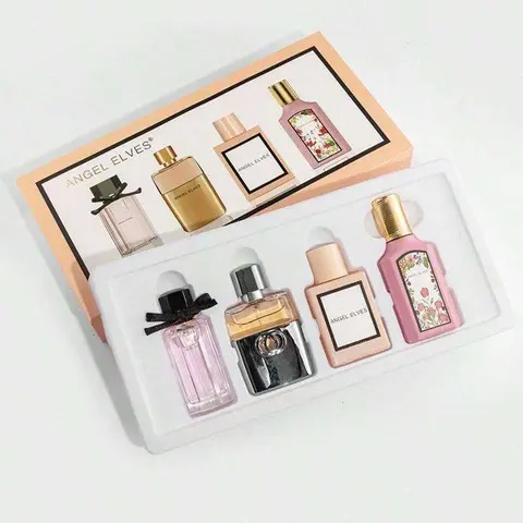 Angel Elves Women's Designer-Inspired Affordable Luxury Mini Pocket Fragrance Set - 4x30ML Long-Lasting Fresh and Clean Floral Mix Liquid Scent, Pocket Spray, Everyday Wear, Romantic Gift, Designer-Inspired Perfume Set