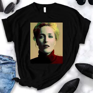 Gillian Anderson Oil Color Portrait T-Shirt