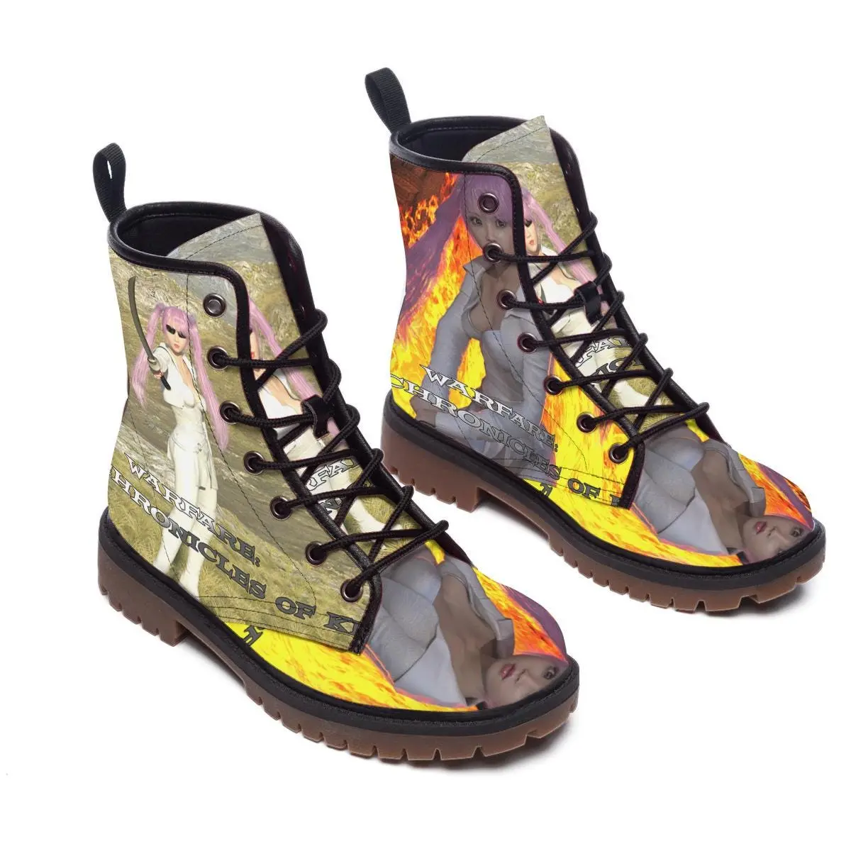 Warfare: The Chronicles of Ki  Womens Martin Short Boots