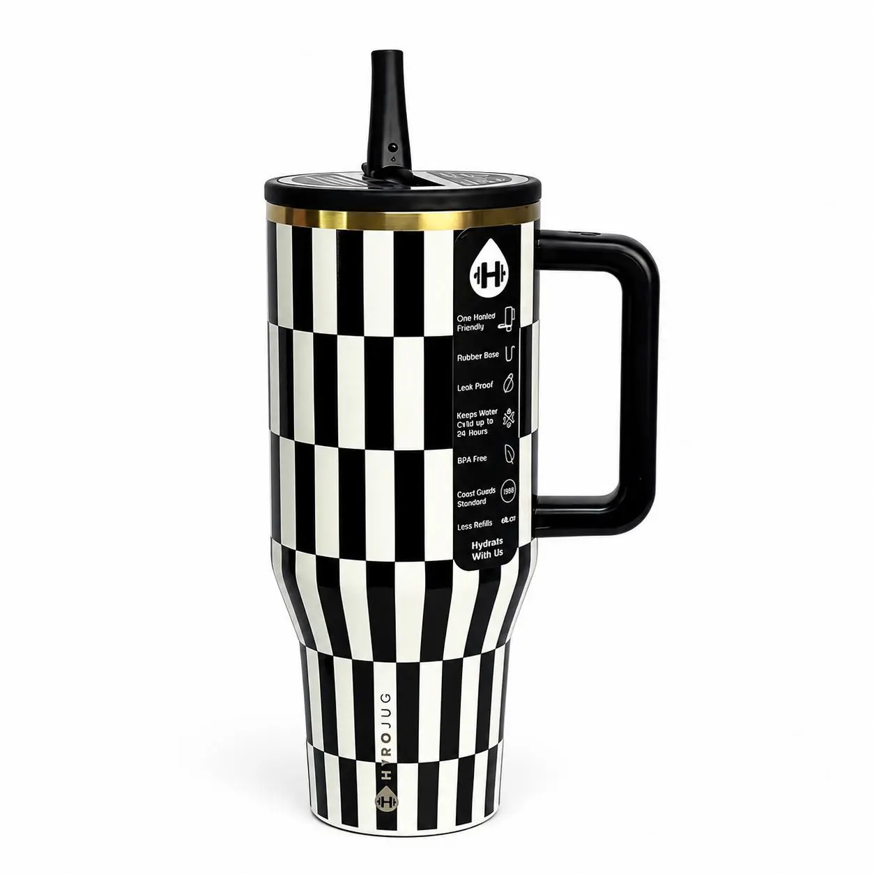 40oz Hydro Jug Cowgirl Lucky Tumbler - Insulated Stainless Steel Water Bottle (1,000-2,000 ml), Handle, Leak-Proof & Spill-Proof Lid, Western-Themed Kitchenware Drinkware for Women (Beach, Road Trips), Western Water Bottles