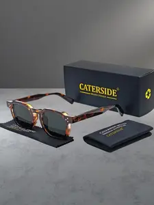 CATERSIDE Retro Round Frame Uv400 Sunglasses, Gradient Color PC Lens, Unisex Casual Style, Perfect for Beach Parties & Photography Gifts