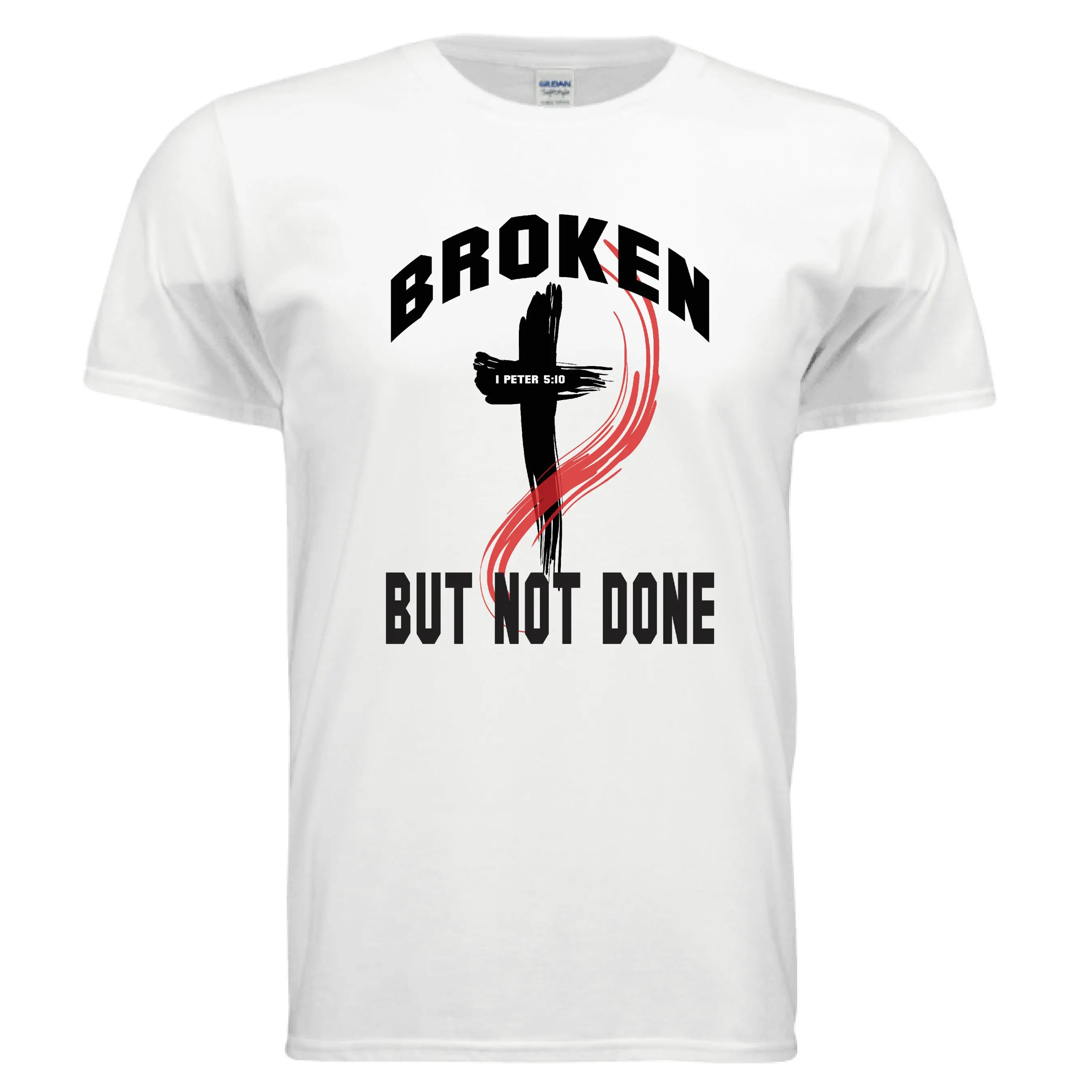 Broken 1 Shirt - Gildan G640 Adult Softstyle T-Shirt, Short Sleeve, Crew Neck, Casual Classic, Summer, Medium Length, 100% Preshrunk Ringspun Cotton, Sport Grey