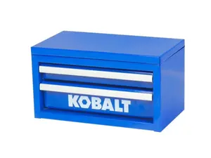 Kobalt Mini 10.83-in W x 5.91-in H x 5.91-in D 2-Drawer Blue Steel Tool Box
