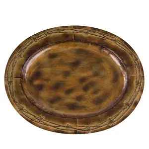 Barbwire Oval Iron Tray