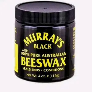 Murray's Black Beeswax 4 oz - 100% Pure Australian Beeswax for Sealing Ends & Conditioning Hair