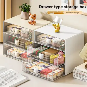 Transparent Drawer Storage Box, Home Classification Cabinet, Simple Display Rack, Desktop Organization Tool, Small Items Organizer