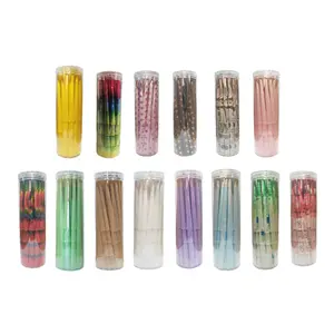 ASD 100-Pack Rainbow Craft Tubes 200 natural unbleached prefabricated paper tubes| DIY Pre-Shaped Paper Cones for Creative Projects| Decorative Art Kit with Stylish Holder| 10 Vibrant Colors| Suitable for DIY dried flowers and herbs handmade creations