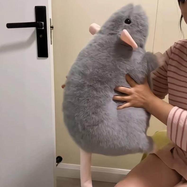 Cute 50/90cm Mouse Doll Plush Oversized Flower Branch Rat Doll Cartoon Soft Animal Figure Kids Gift Birthday