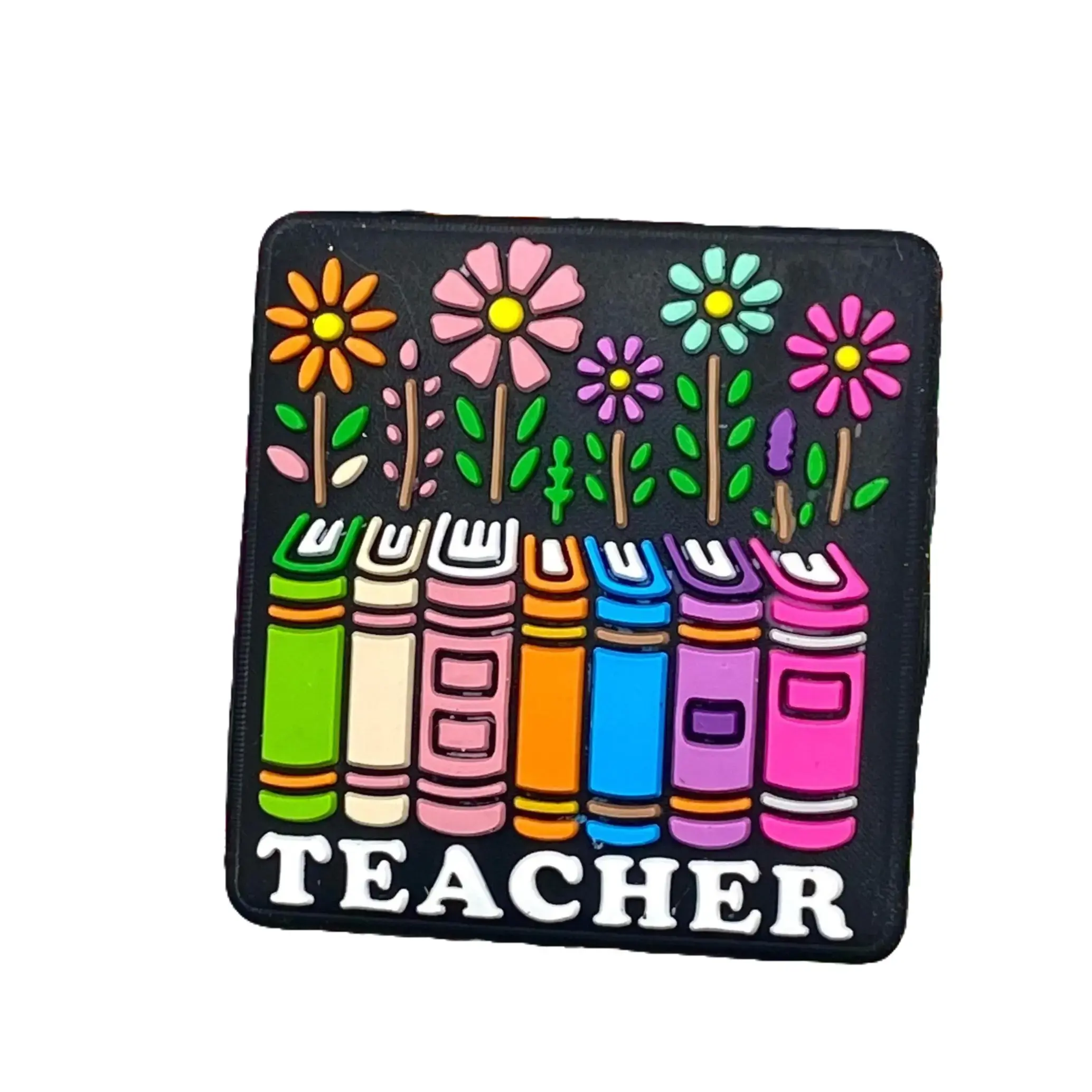1pc The Best Teacher Teach from the Heart Silicone Focal Beads - Teacher Crafting Supplies