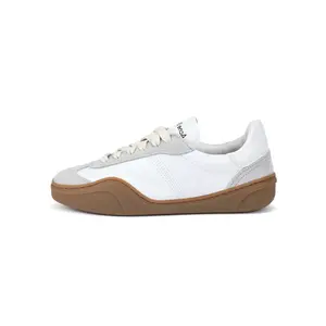 Acne Studios Women's White Leather Closed Low-Top Casual Footwear - Comfortable, Versatile Trainer with Global Authentication Credentials (Maison Mihara Verifiable Official House White Shoes)