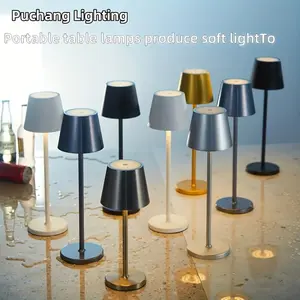 Rechargeable LED Desk Lamp Touch Switch Table Lights 3 Colors Dimmable For Living Room Bedroom Bar Dinner Decoration Lighting camping  lamp