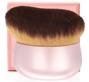 Extra Large Body Makeup Brush For Self Tanner, Leg Makeup &Bronzer Blend,75 mm Wide-headed Kabuki Brush Provides More Even &Pretty Application, Oval Face&Back Makeup Brush, Wet&Dry Use- Pink Rose Gold