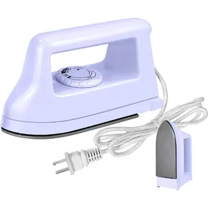 Mini Crafts Iron Handy Heat Press Machine Kit Portable with PVC Doormat for Heat Transfer, Charging Base Accessories for DIY T-Shirt Shoe Bag Vinyl Projects